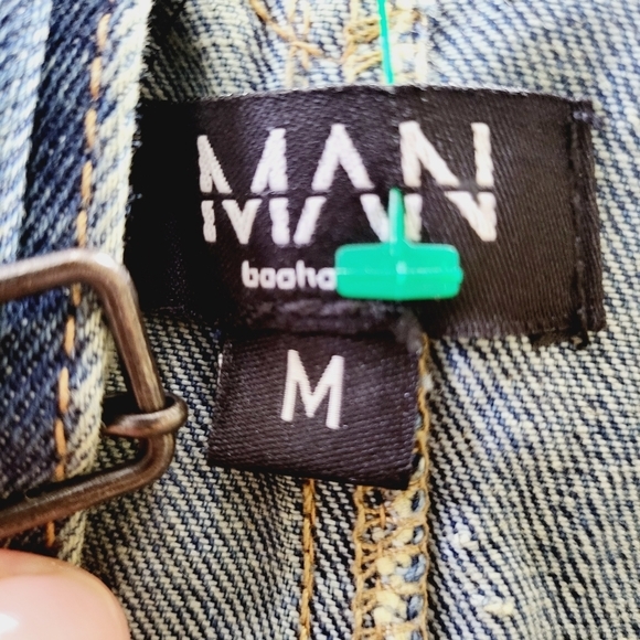 Man Boohooman Jumpsuit Overall Denim Jeans - Picture 6 of 7